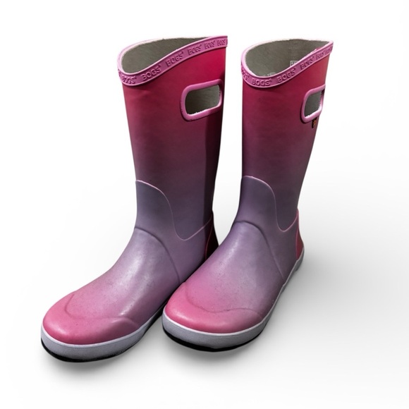 Bogs Other - BOGS Kids Ombre Rain Boots Youth 6 – Pink Purple Waterproof Rubber Boots